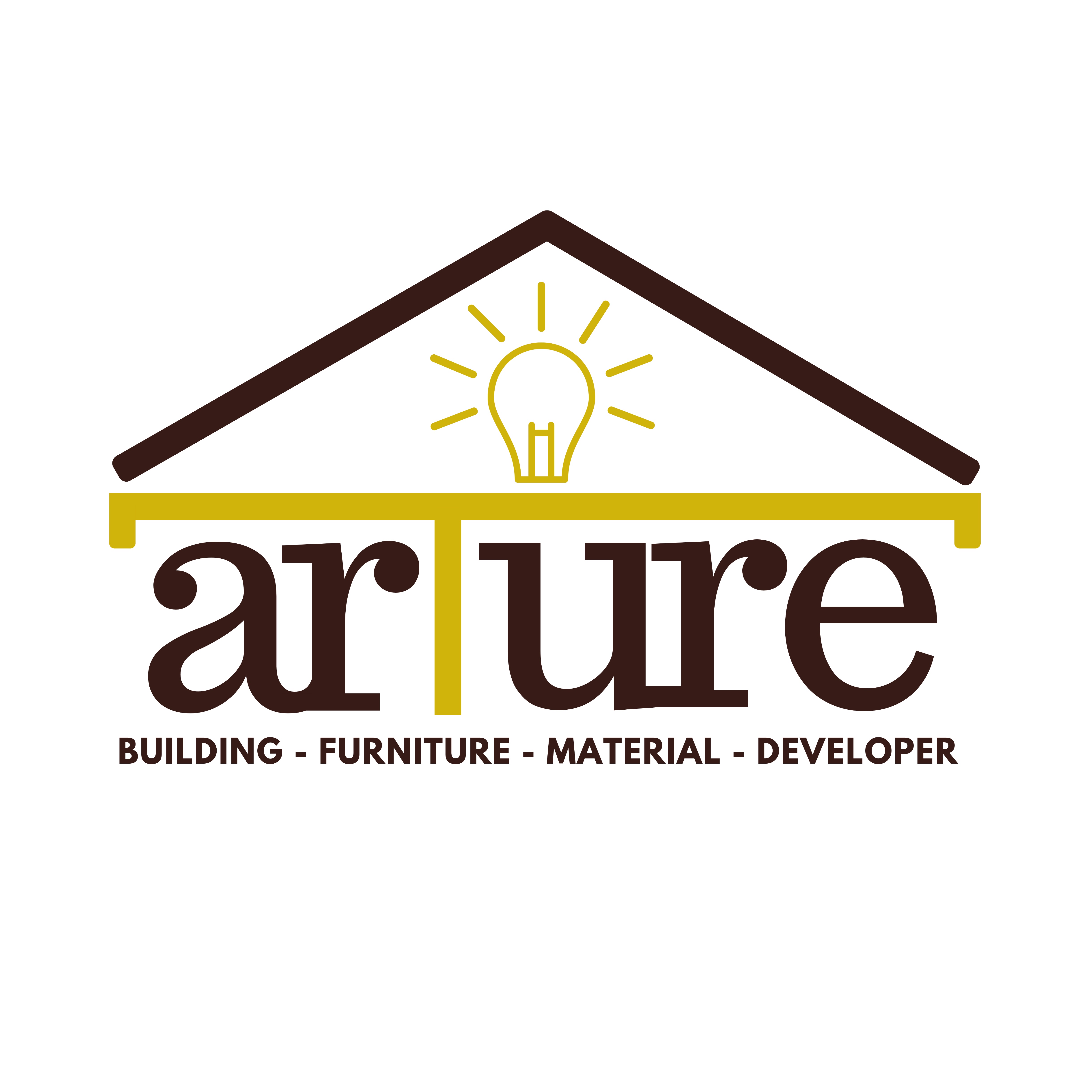 Logo Arure, perusahaan building, furniture, material, dan developer